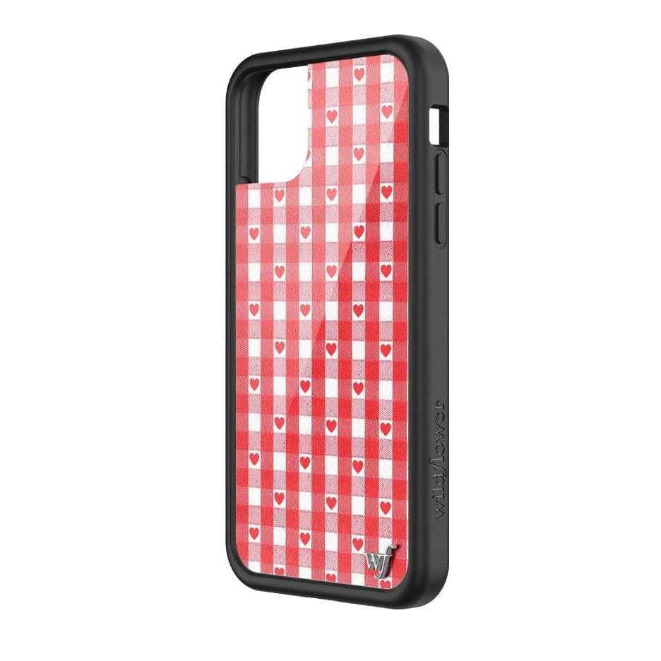 Gingham Hearts | Red iPhone Case