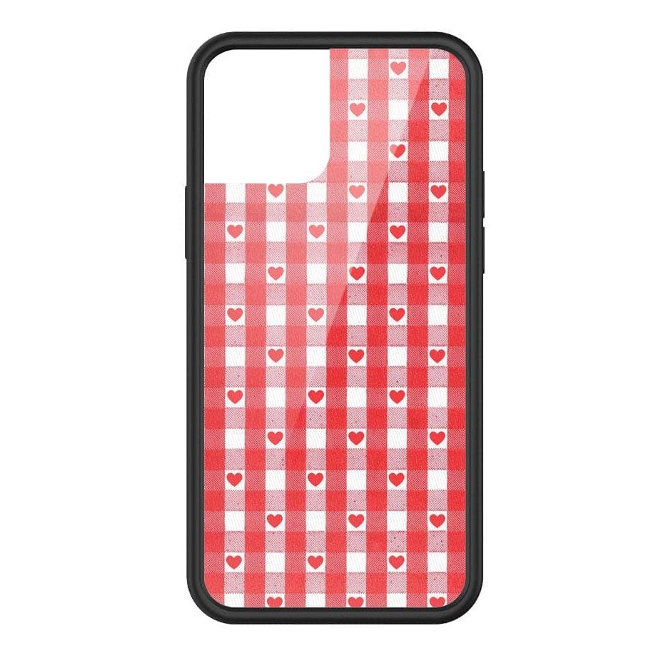 Gingham Hearts | Red iPhone Case