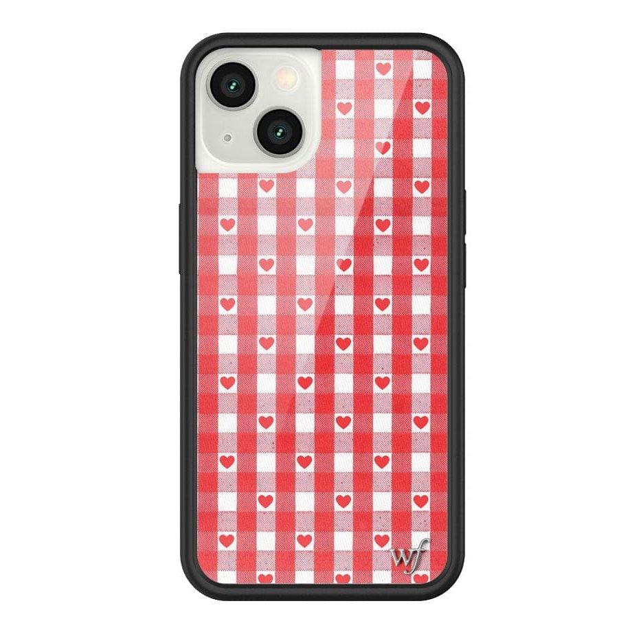 Gingham Hearts | Red iPhone Case