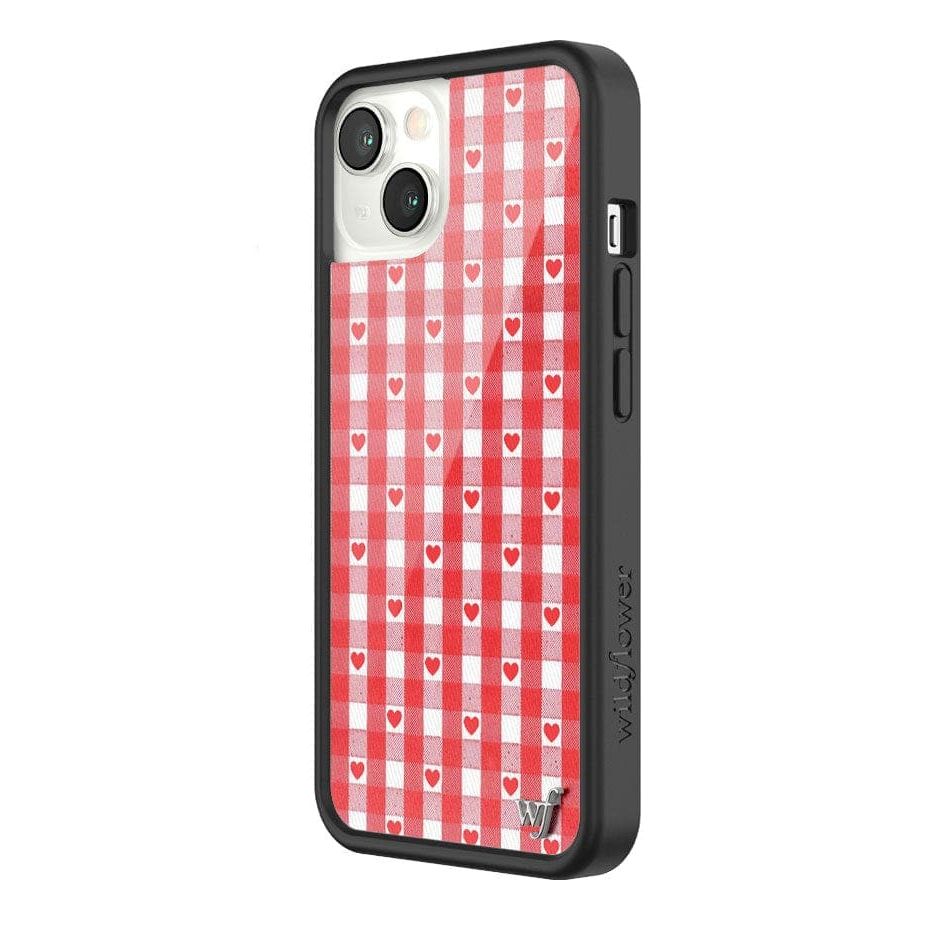 Gingham Hearts | Red iPhone Case