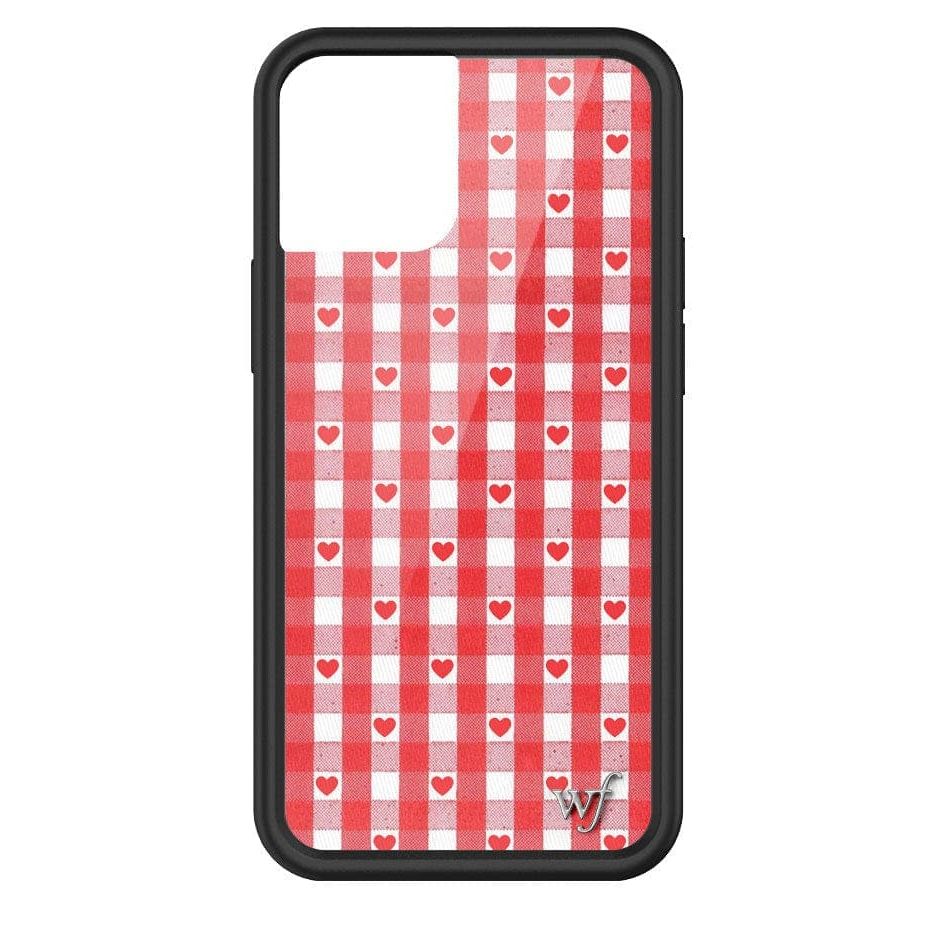 Gingham Hearts | Red iPhone Case