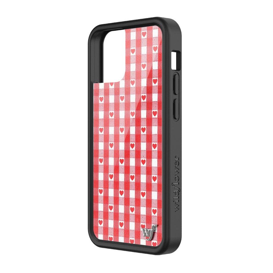 Gingham Hearts | Red iPhone Case