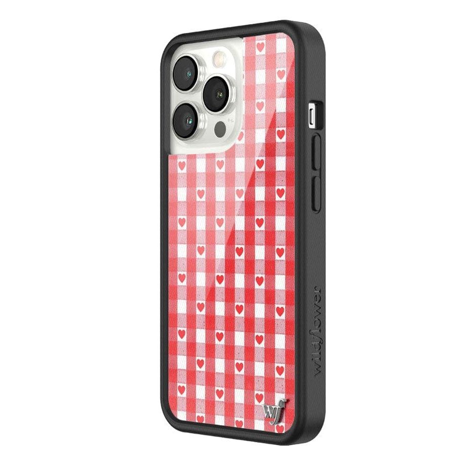 Gingham Hearts | Red iPhone Case