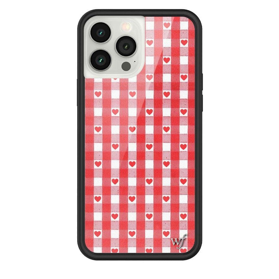 Gingham Hearts | Red iPhone Case