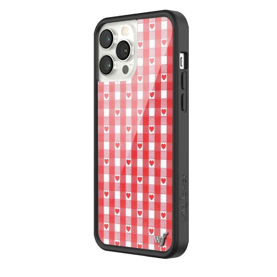 Gingham Hearts | Red iPhone Case