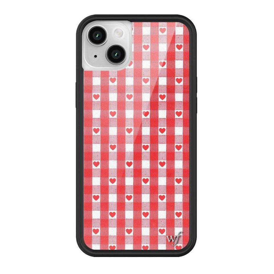 Gingham Hearts | Red iPhone Case