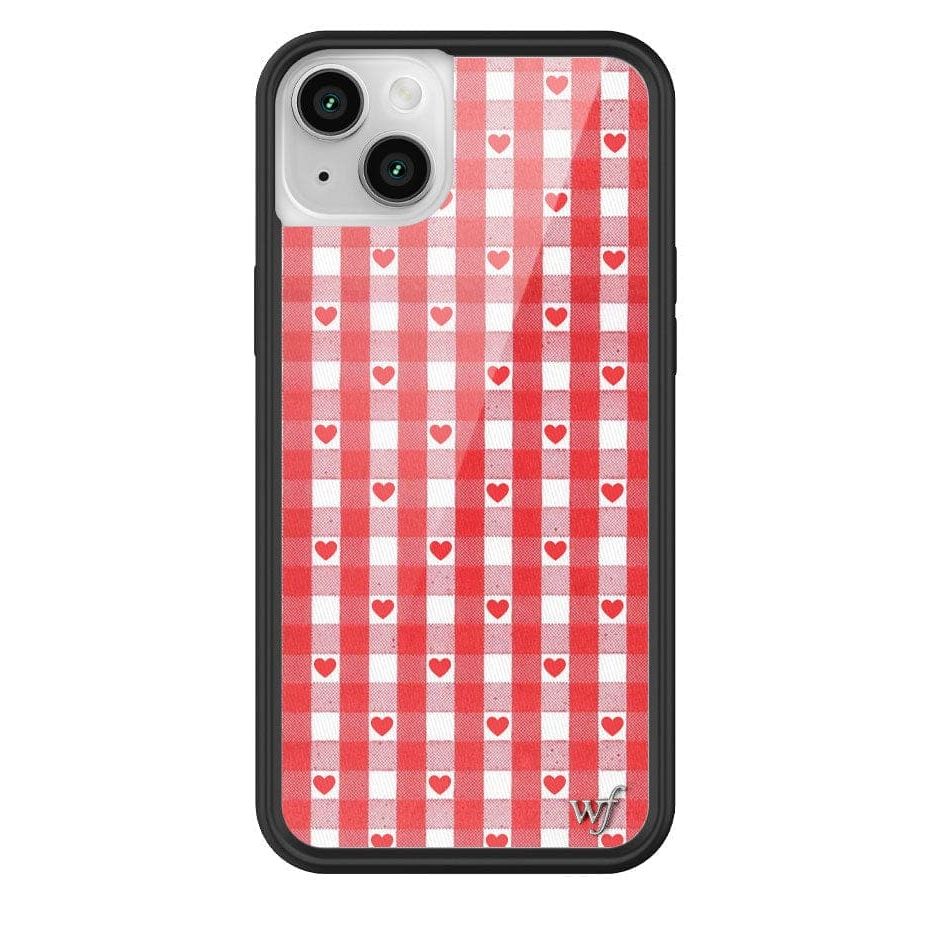 Gingham Hearts | Red iPhone Case