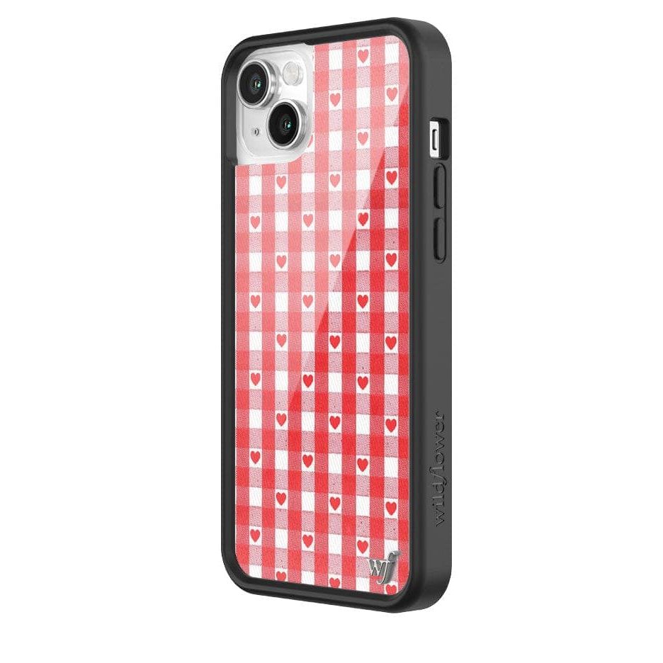 Gingham Hearts | Red iPhone Case