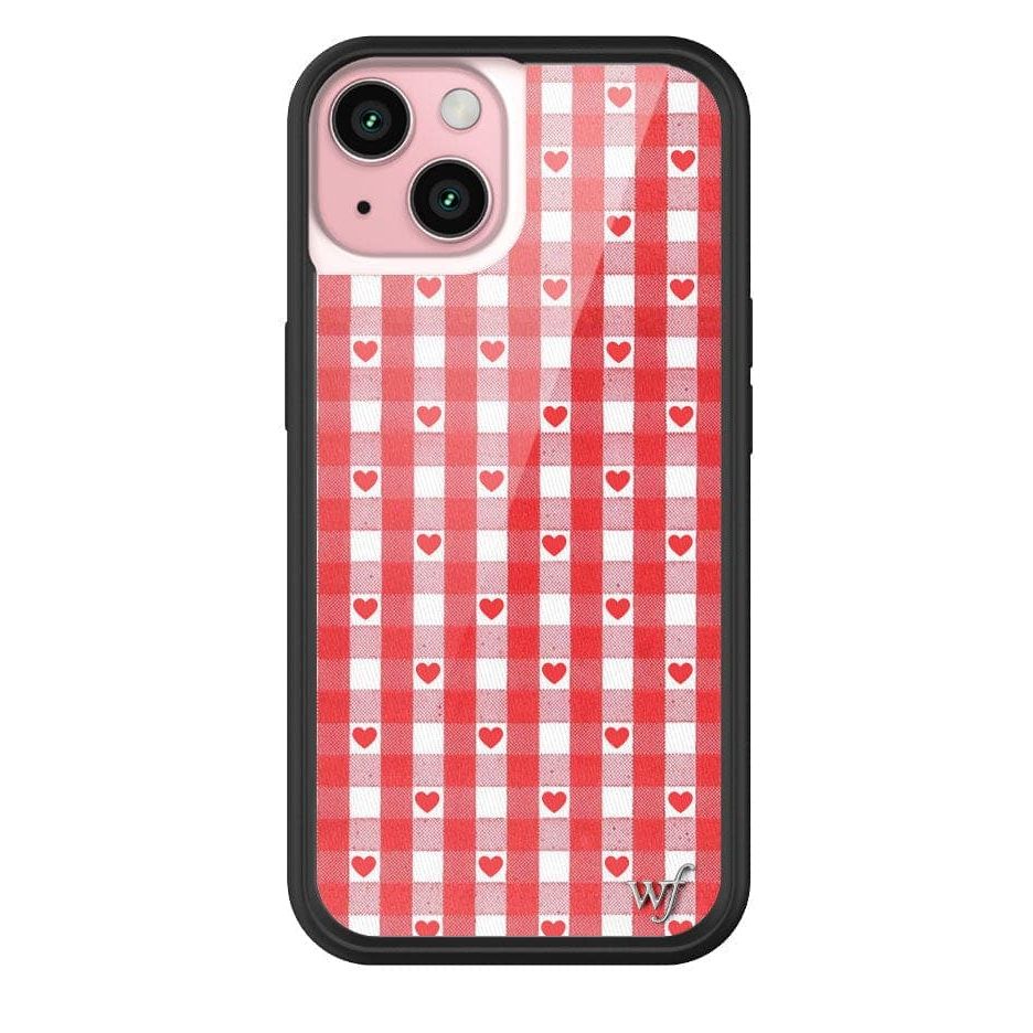 Gingham Hearts | Red iPhone Case