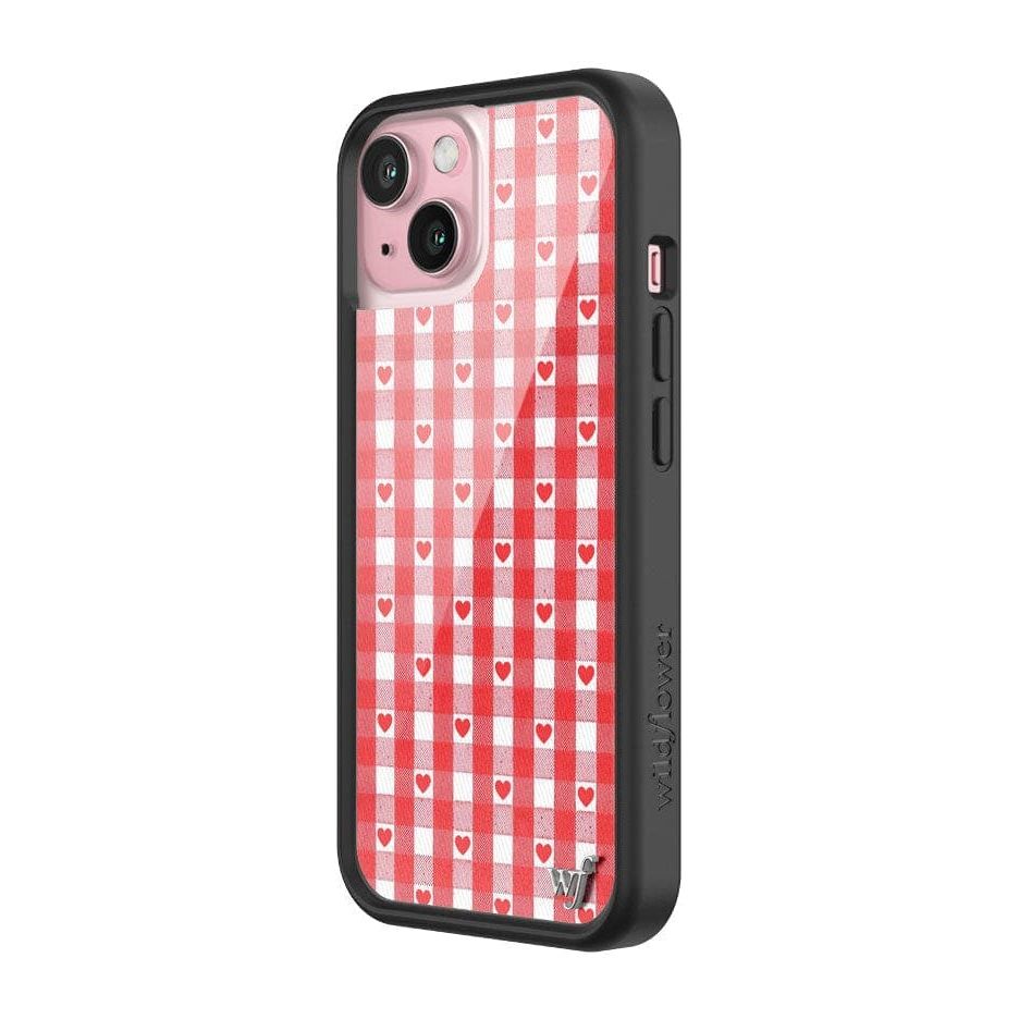 Gingham Hearts | Red iPhone Case