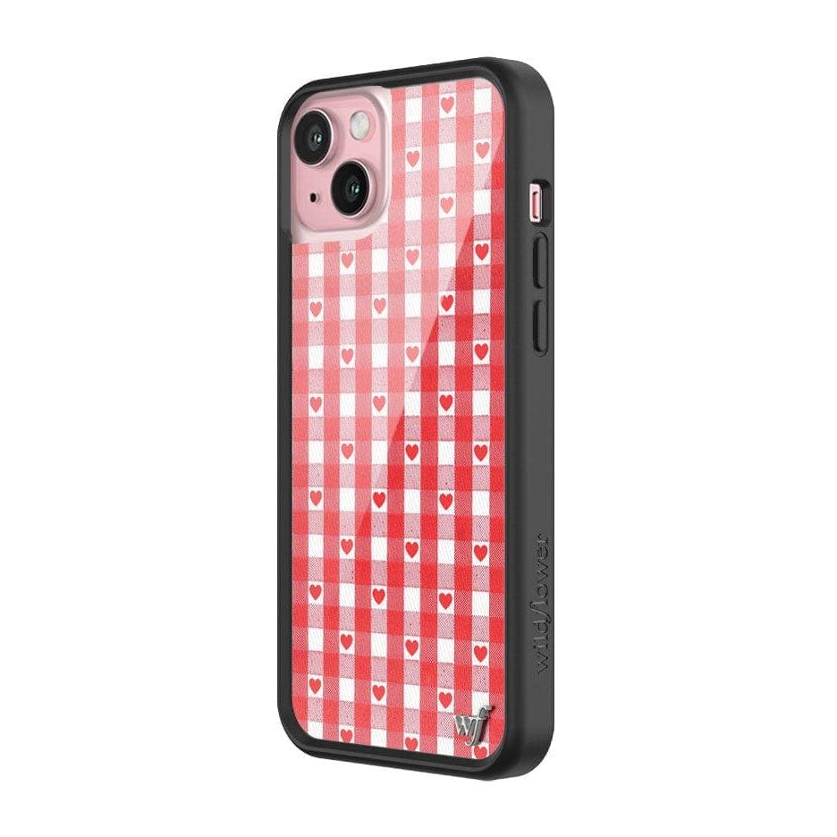 Gingham Hearts | Red iPhone Case