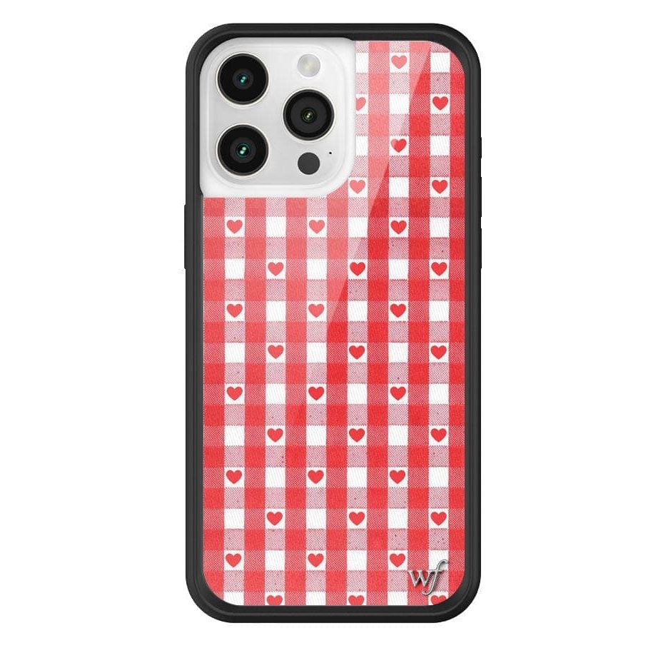 Gingham Hearts | Red iPhone Case