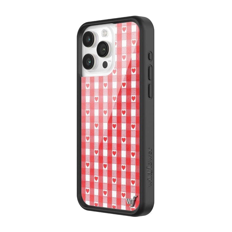 Gingham Hearts | Red iPhone Case