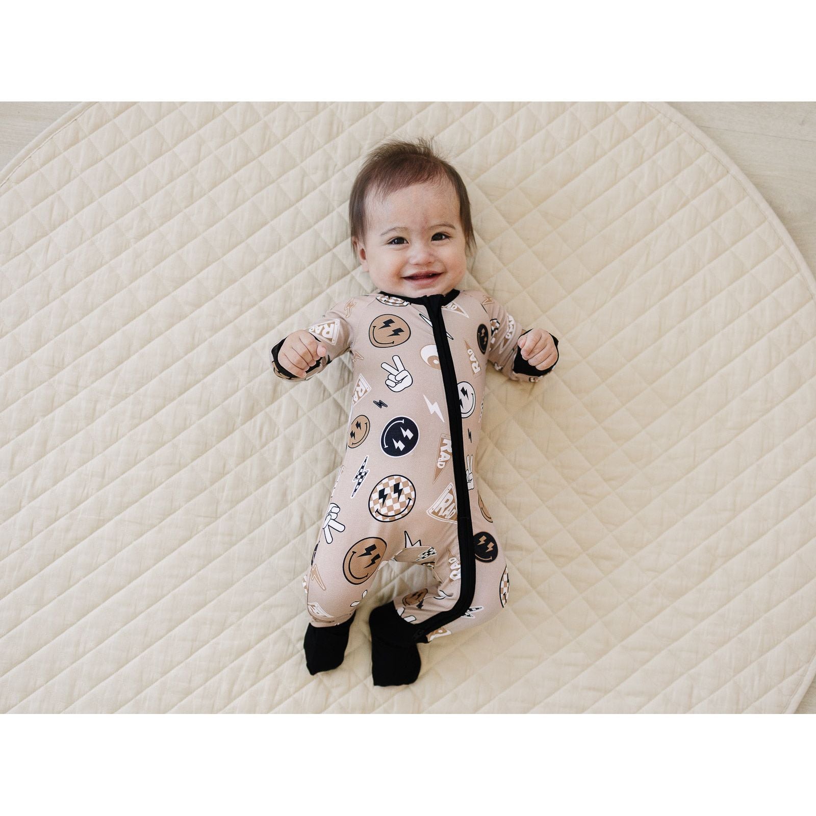 Bamboo Zip Romper | Latte Rad Vibes