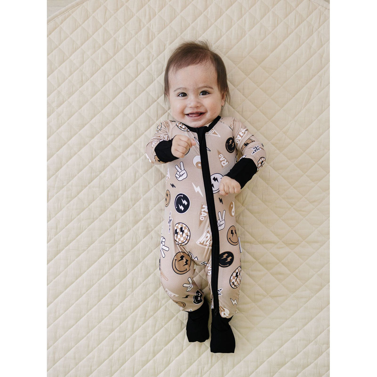 Bamboo Zip Romper | Latte Rad Vibes