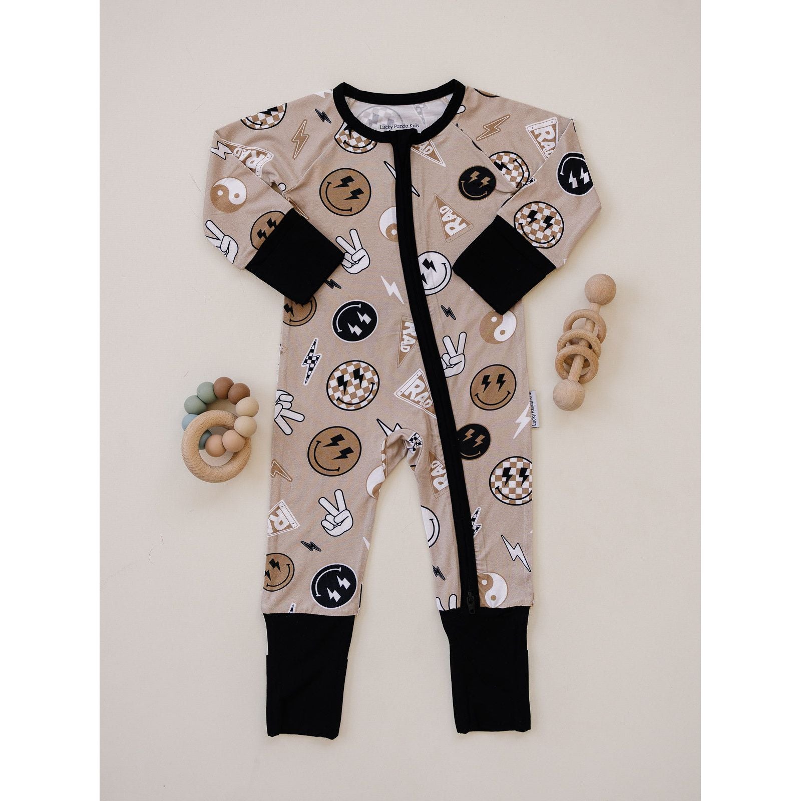 Bamboo Zip Romper | Latte Rad Vibes