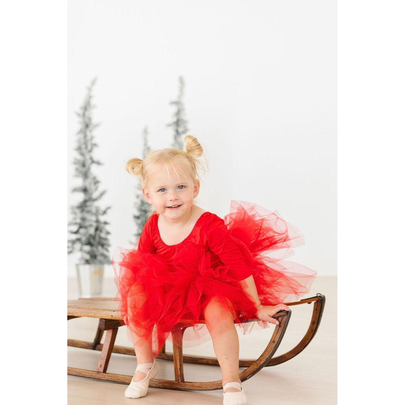 Red 3/4 Tutu Leotard