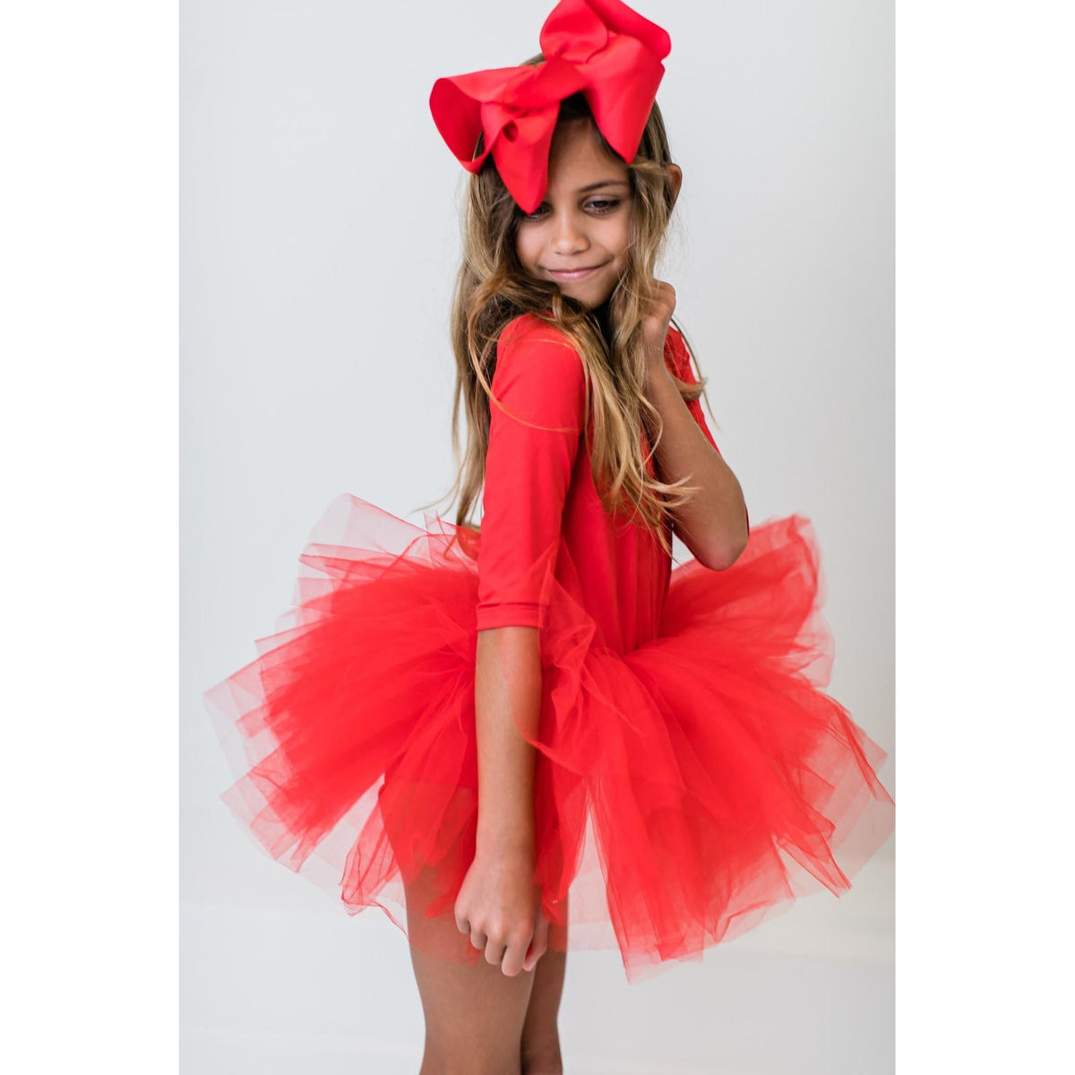 Red 3/4 Tutu Leotard