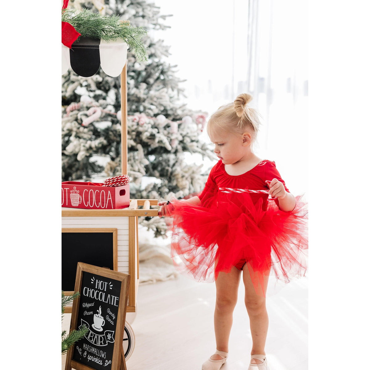 Red 3/4 Tutu Leotard
