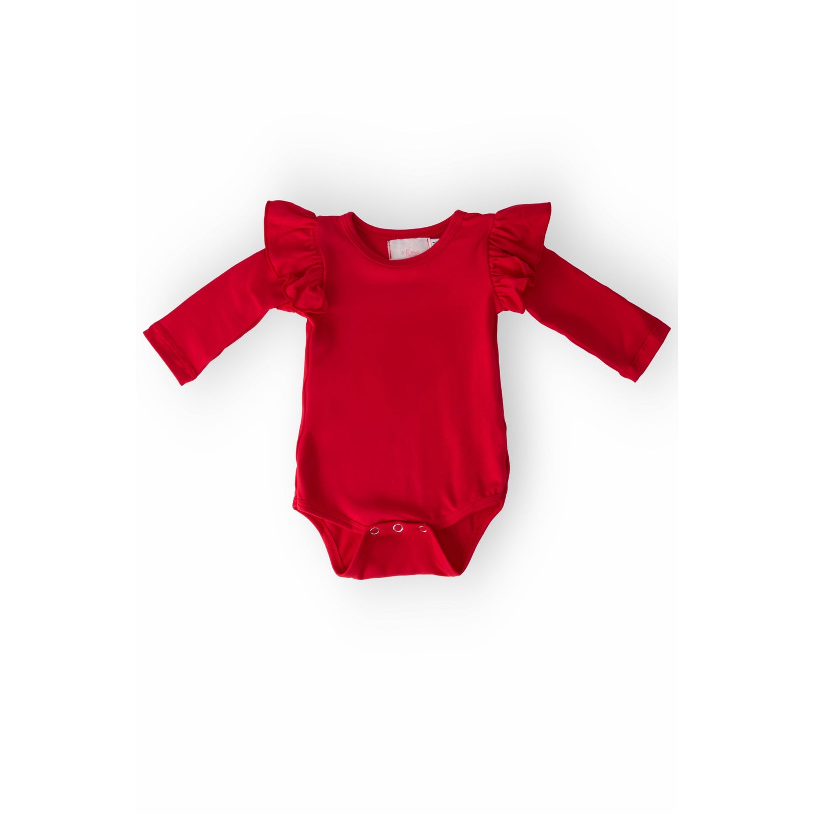 Red L/S Flutter Bodysuit