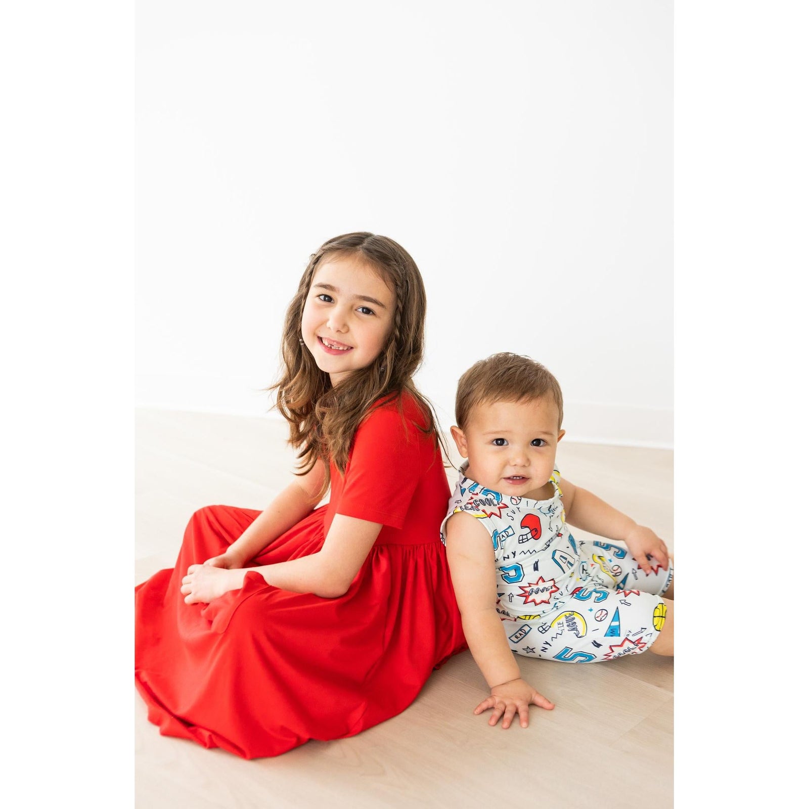 Red S/S Pocket Twirl Dress