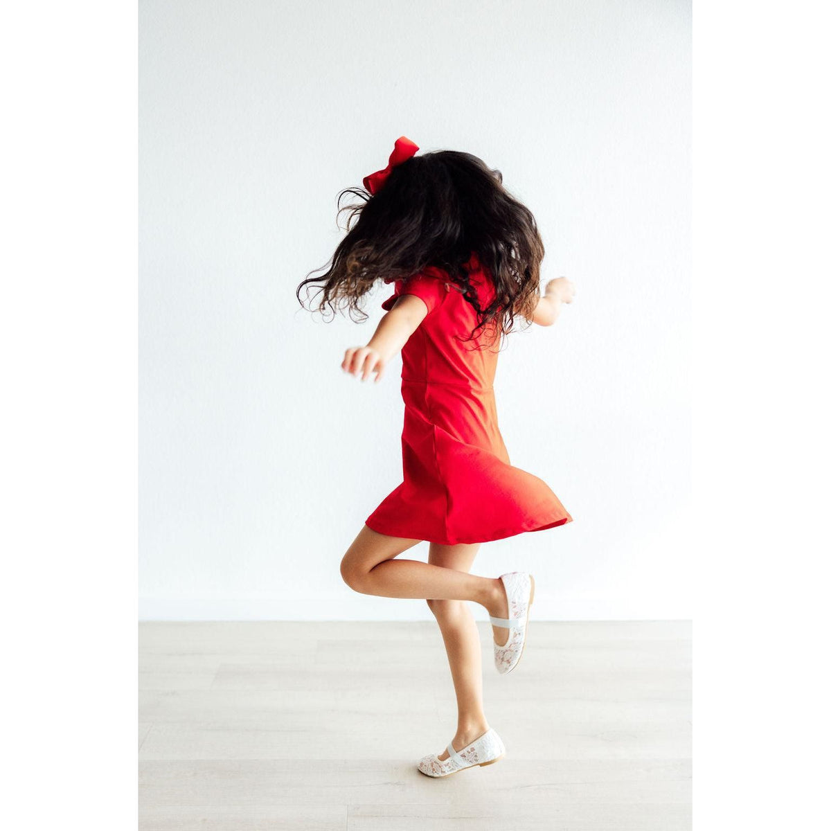 Red S/S Polo Dress