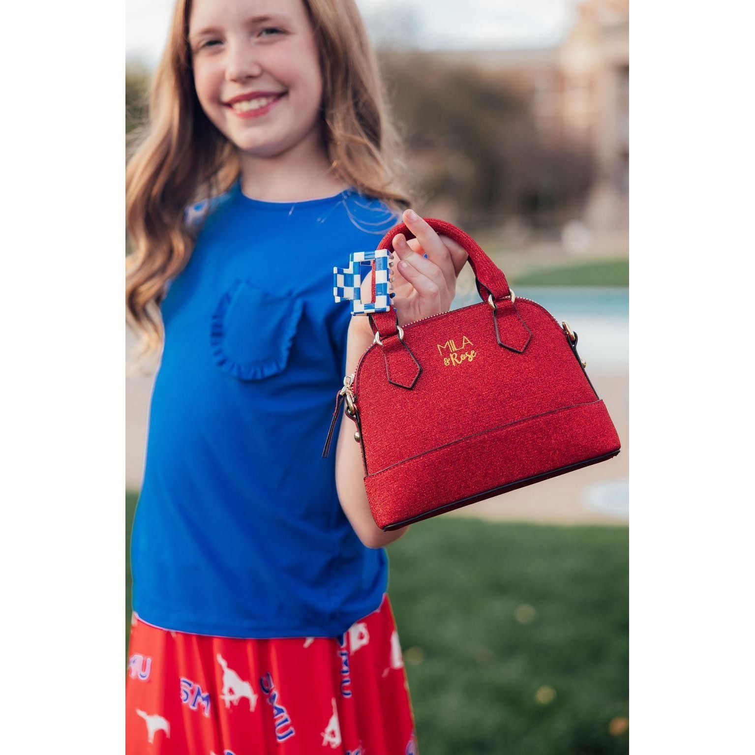 Red Shimmer Girl's Crossbody Purse