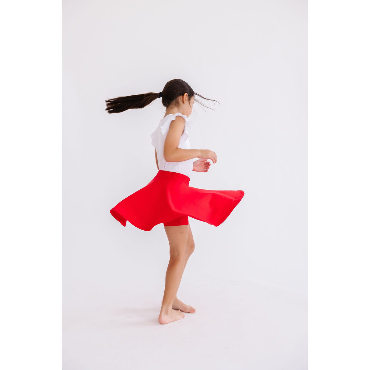 Red Twirl Skort