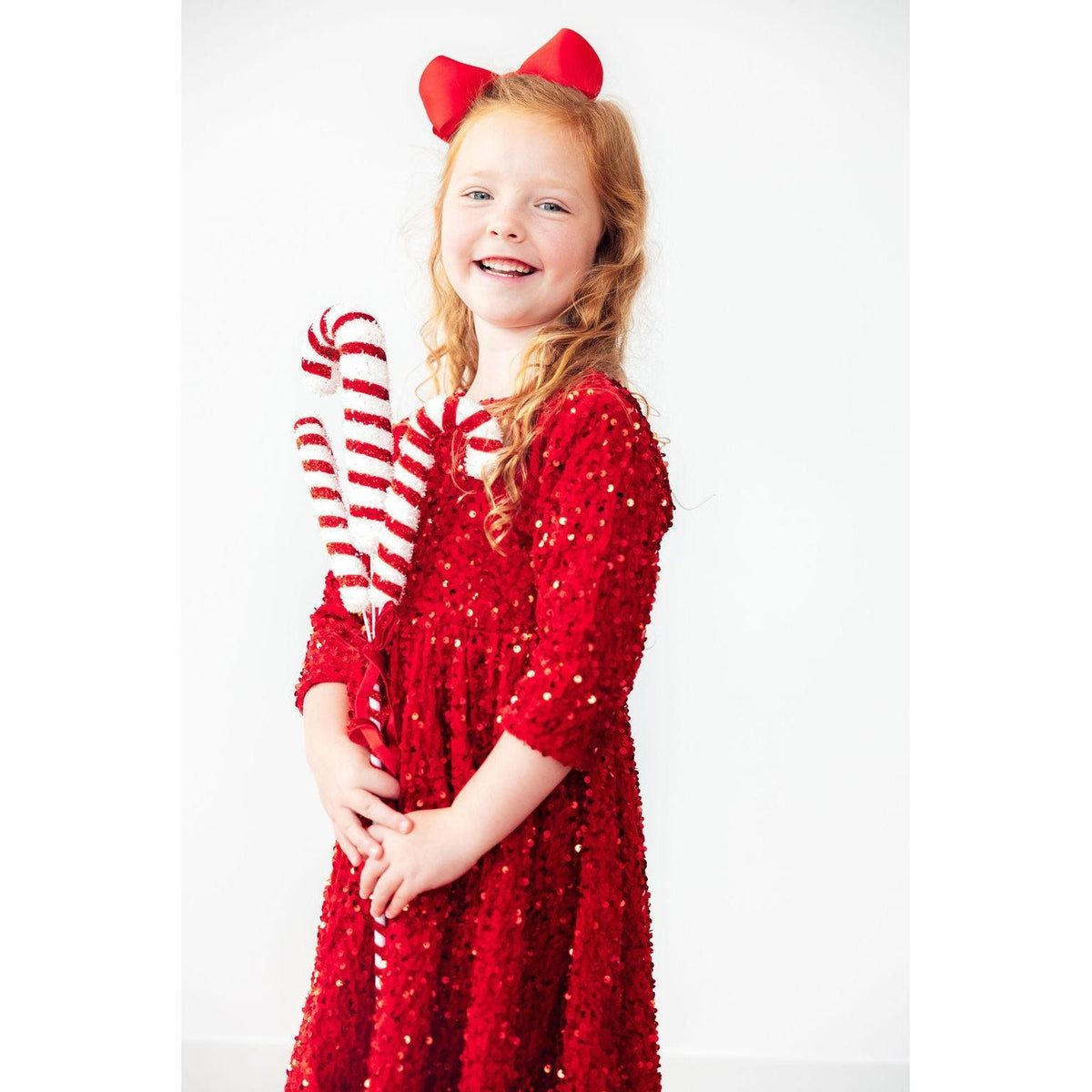 Red Velvet Sequin Dress