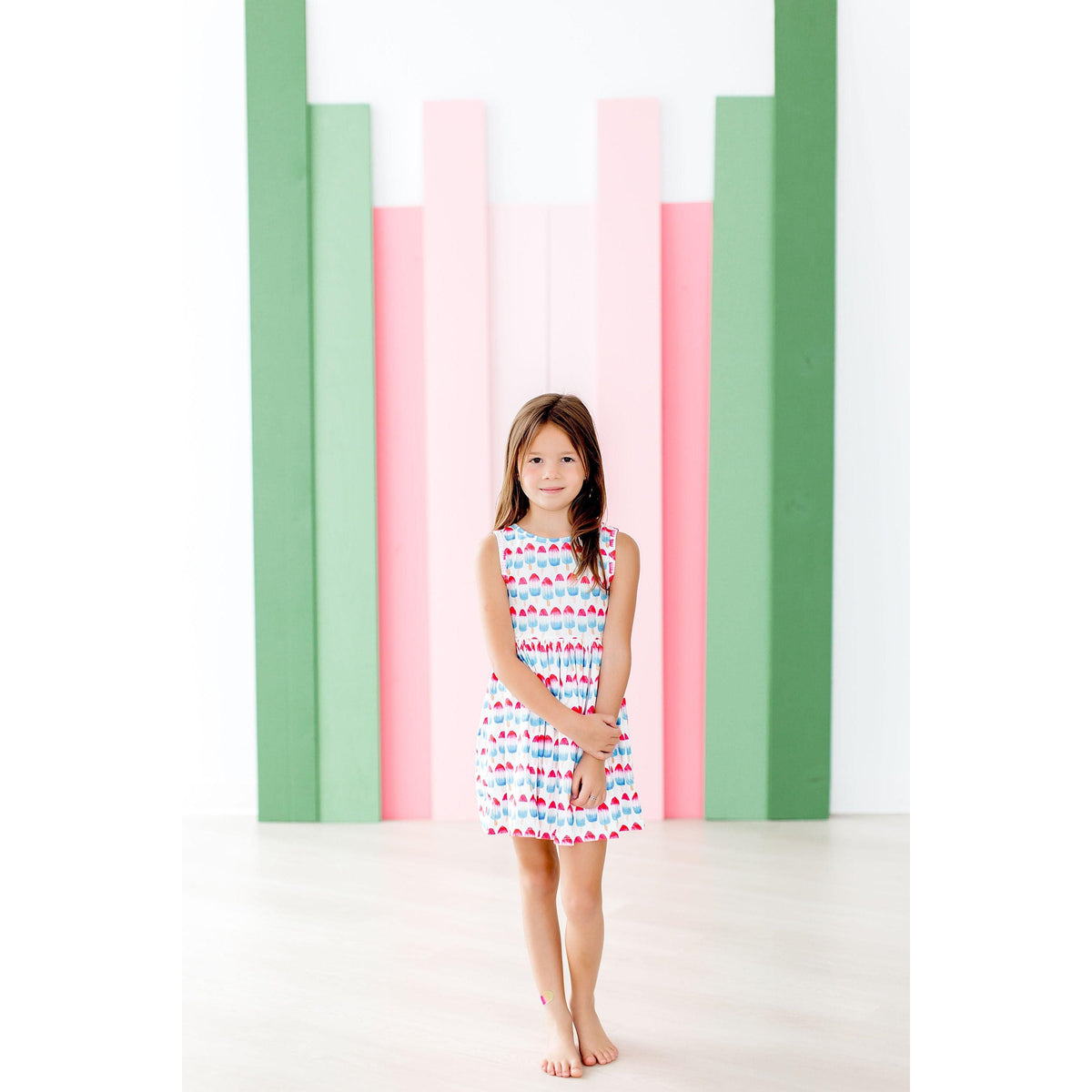 Red, White & Cute Tank Twirl Dress