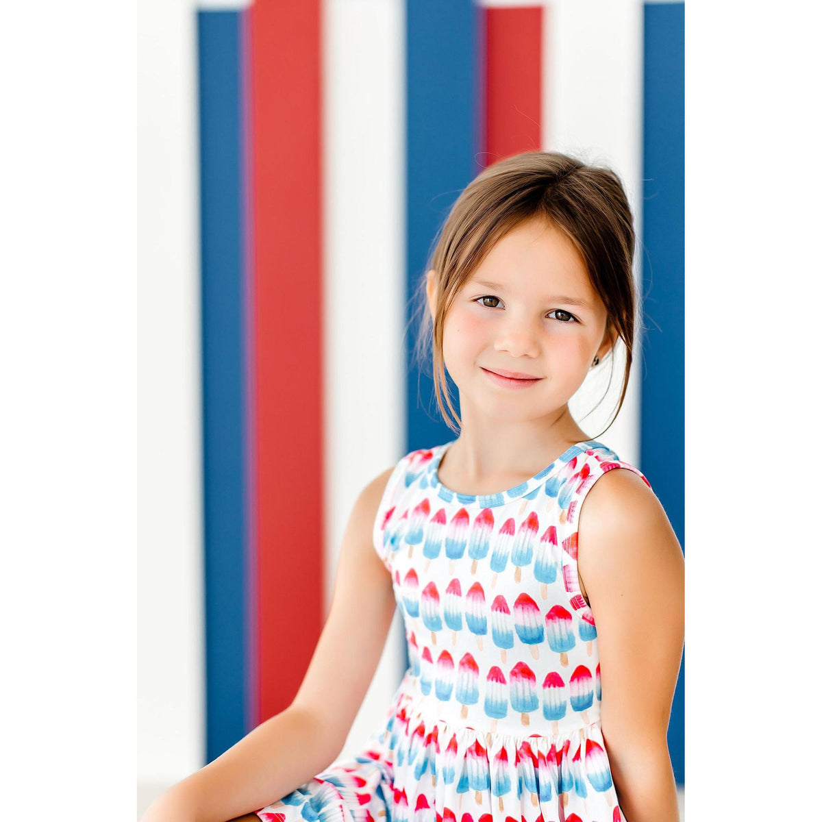 Red, White & Cute Tank Twirl Dress