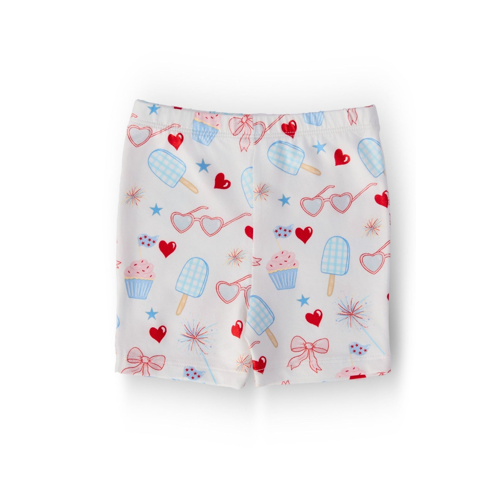 Red, White & Sweet Twirl Shorts