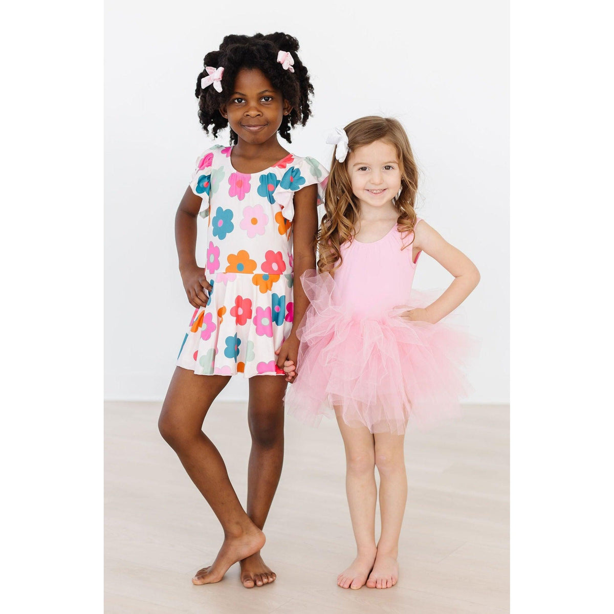 Retro Floral S/S Twirl Leotard