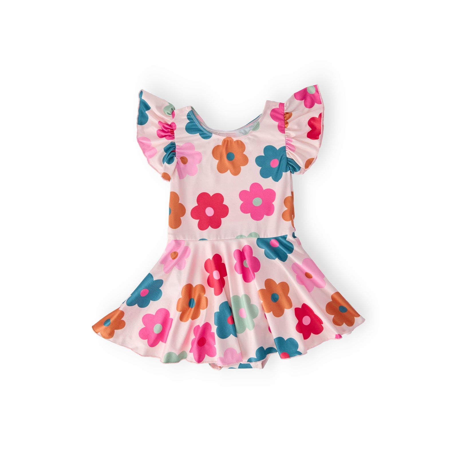 Retro Floral S/S Twirl Leotard