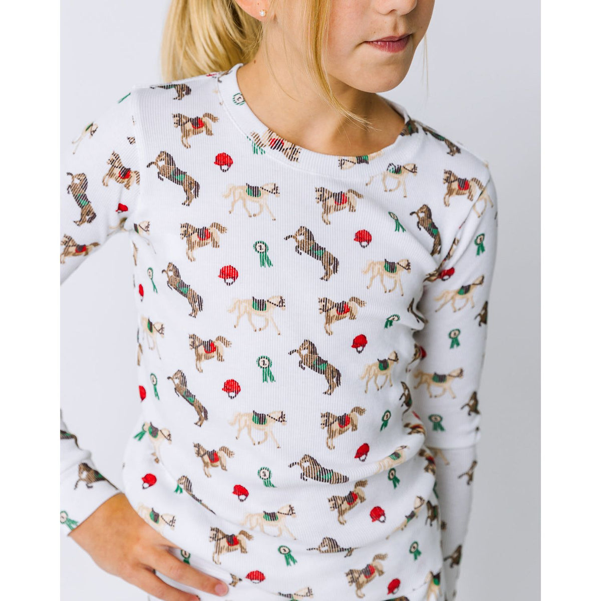 The Organic Long Sleeve Pajama Set [Riding Ponies]