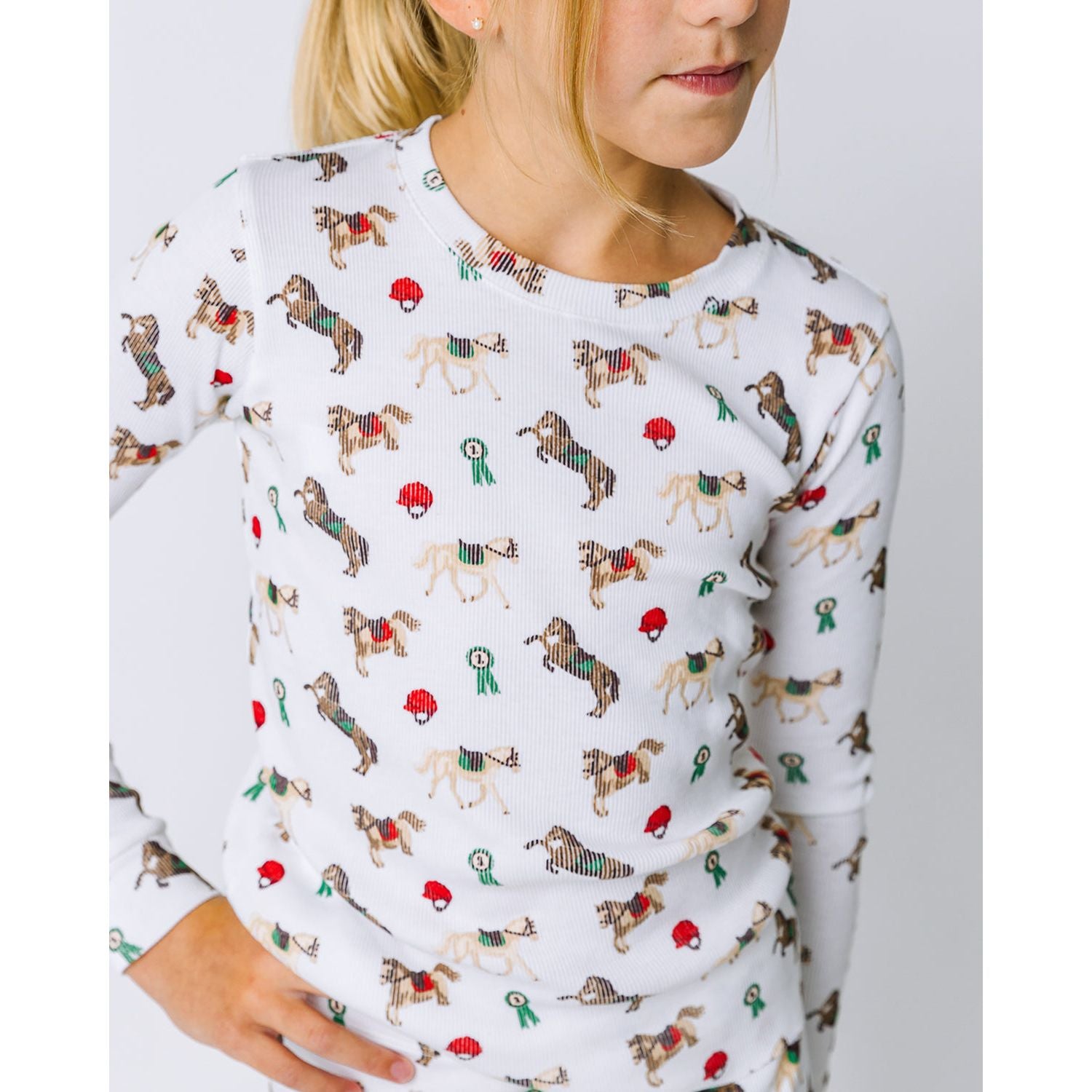 The Organic Long Sleeve Pajama Set [Riding Ponies]