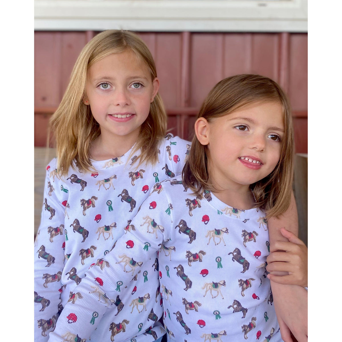 The Organic Long Sleeve Pajama Set [Riding Ponies]