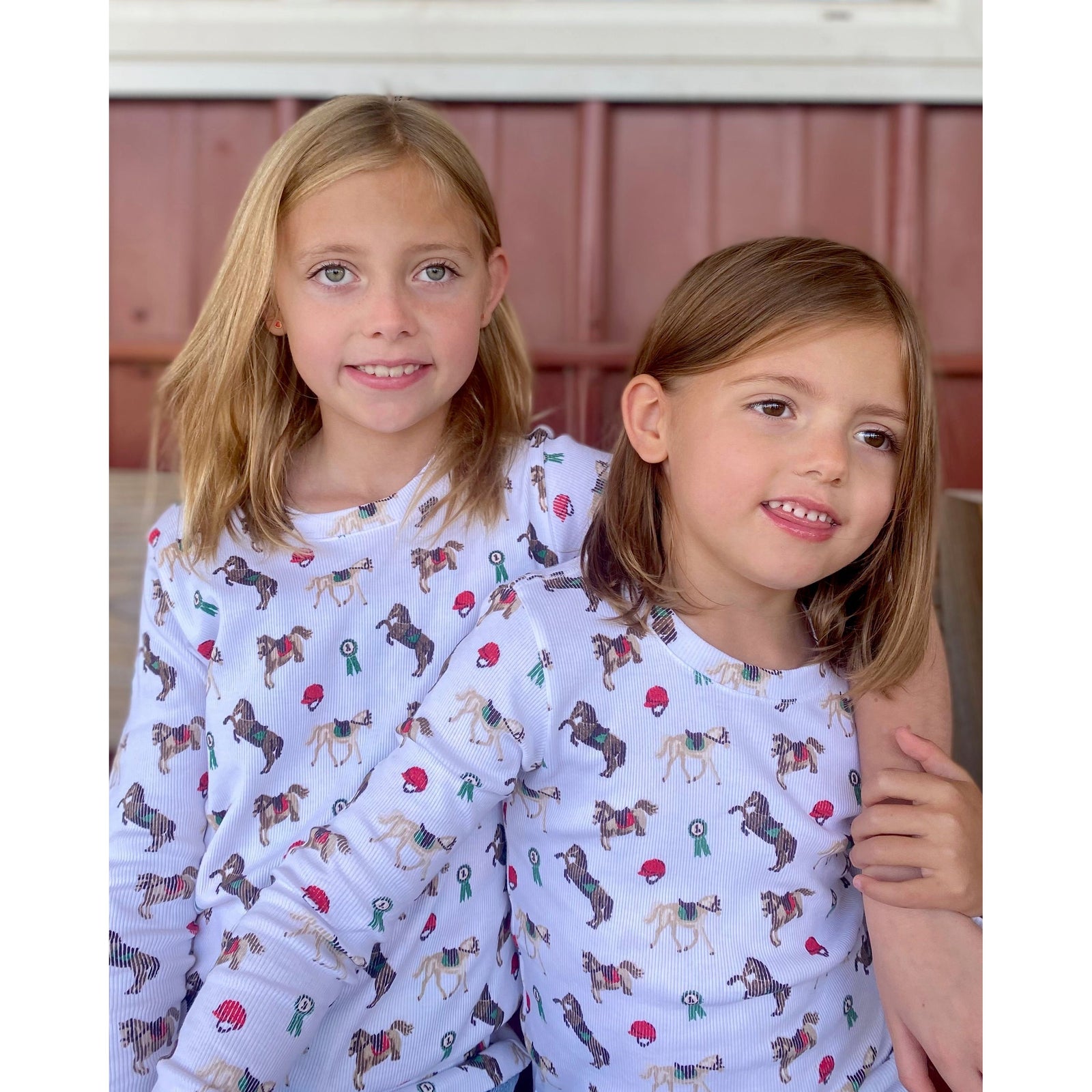 The Organic Long Sleeve Pajama Set [Riding Ponies]