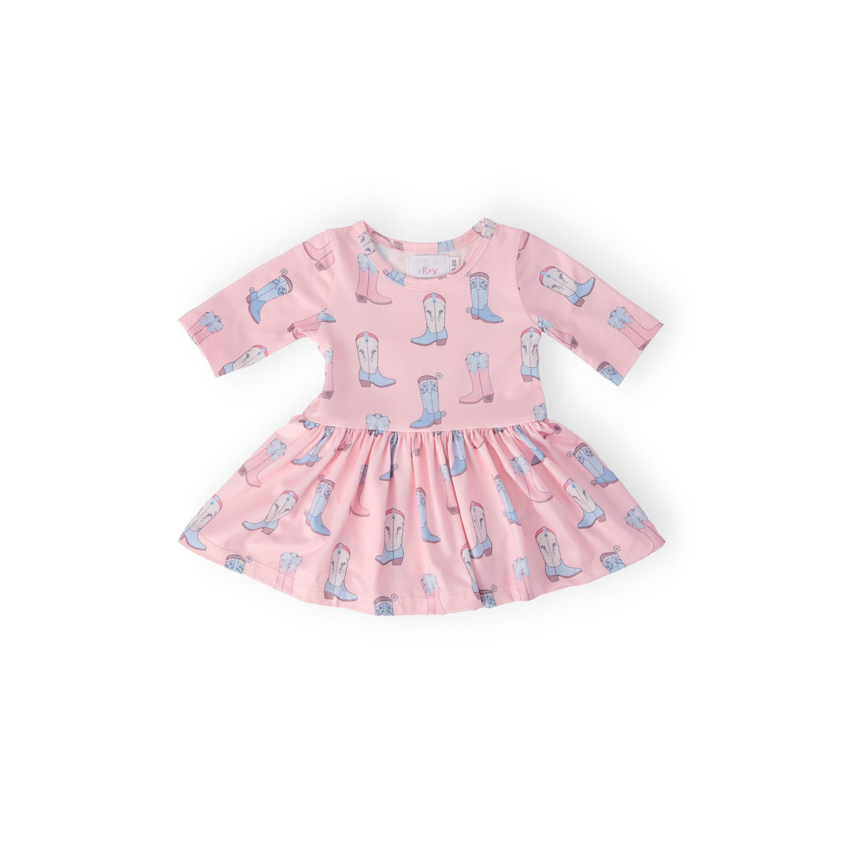 Ribbons &amp; Rodeos 3/4 Sleeve Twirl Bodysuit