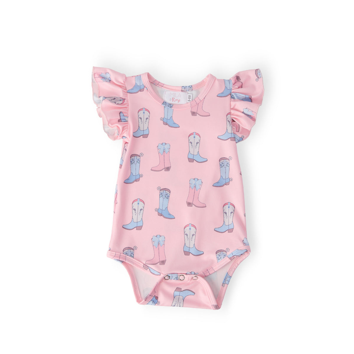Ribbons &amp; Rodeos S/S Flutter Bodysuit