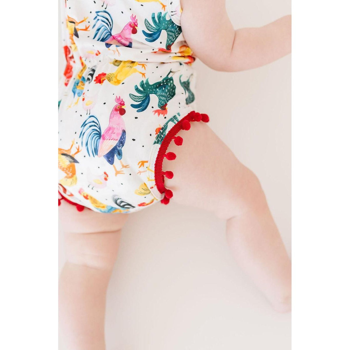 Rooster Pom Pom Romper