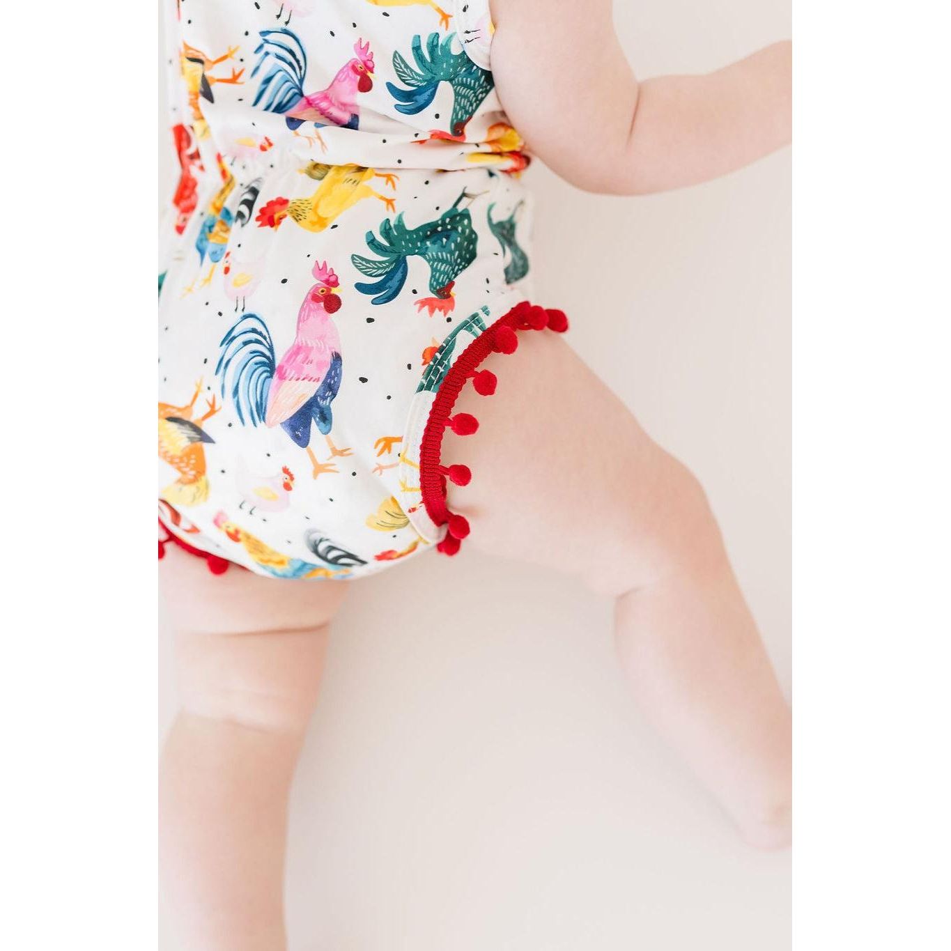 Rooster Pom Pom Romper