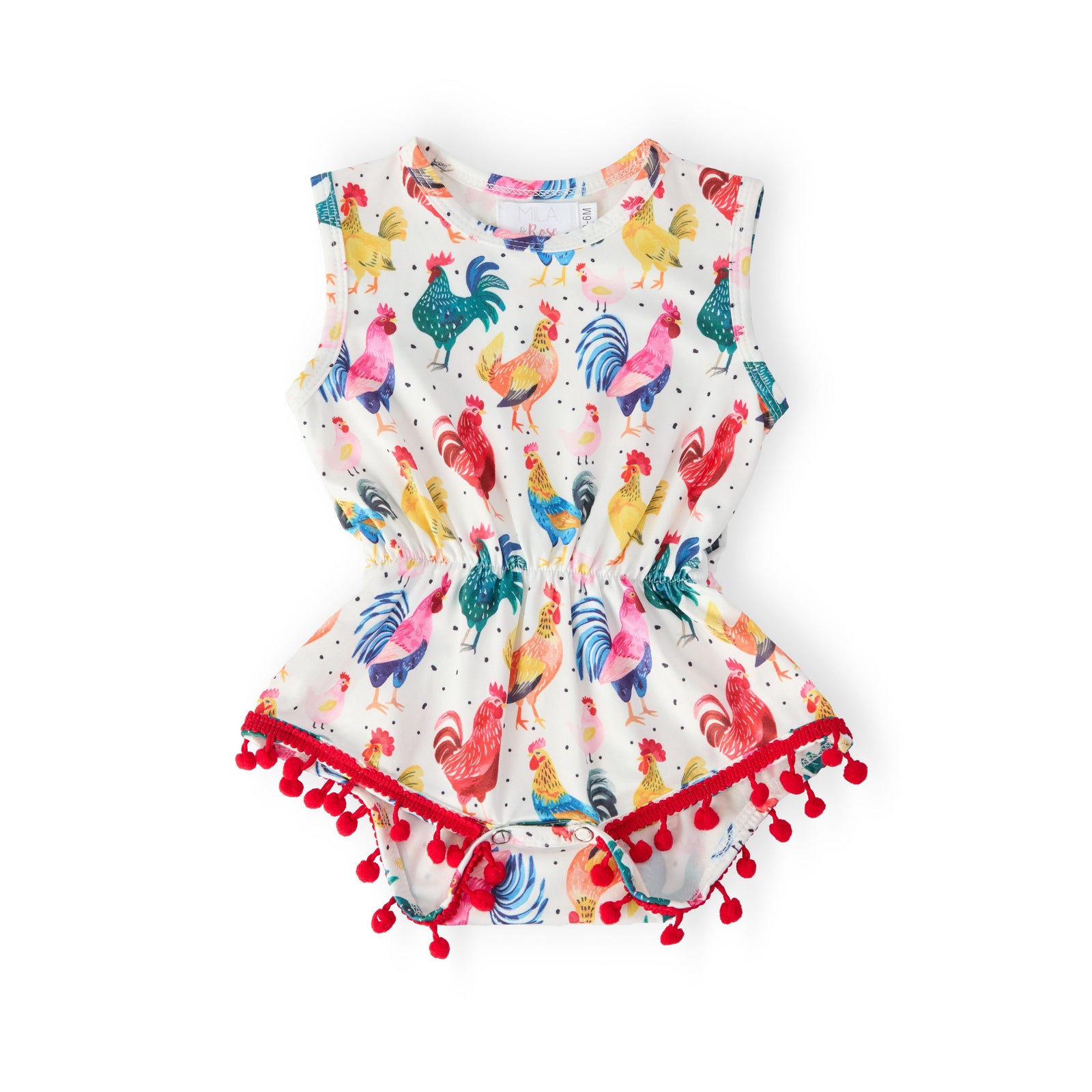 Rooster Pom Pom Romper