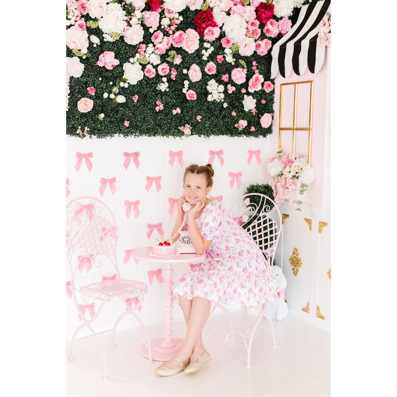Rose Garden Smocked Ruffle Dress