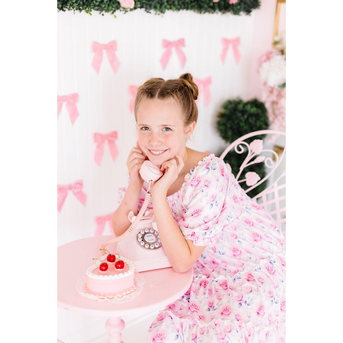 Rose Garden Smocked Ruffle Dress