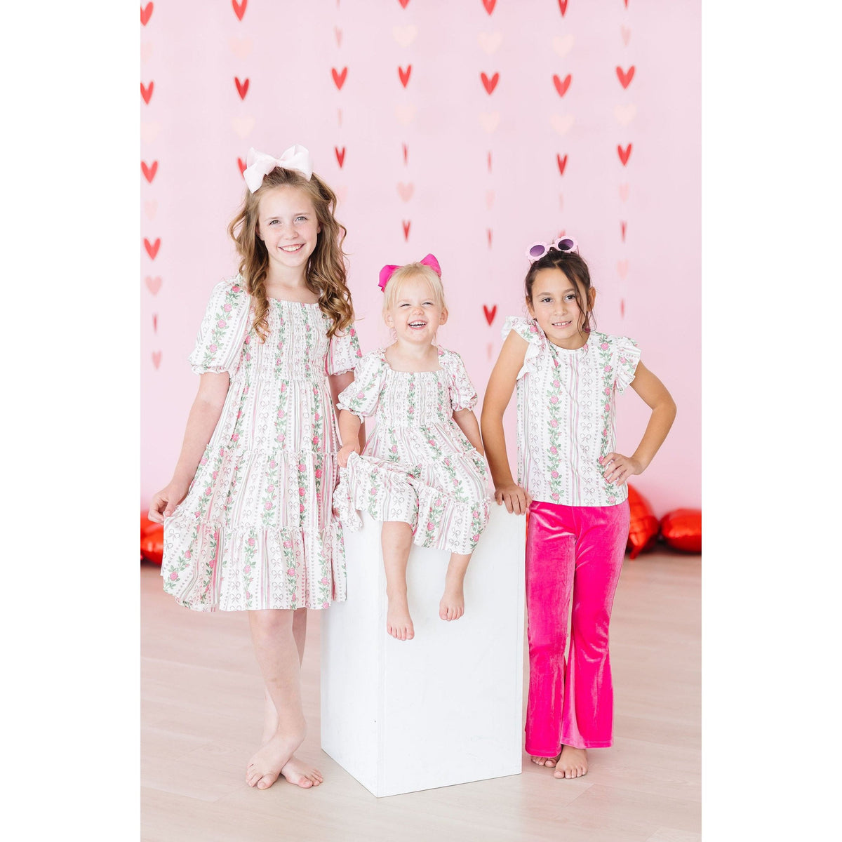 Rosebud Bows S/S Ruffle Tee