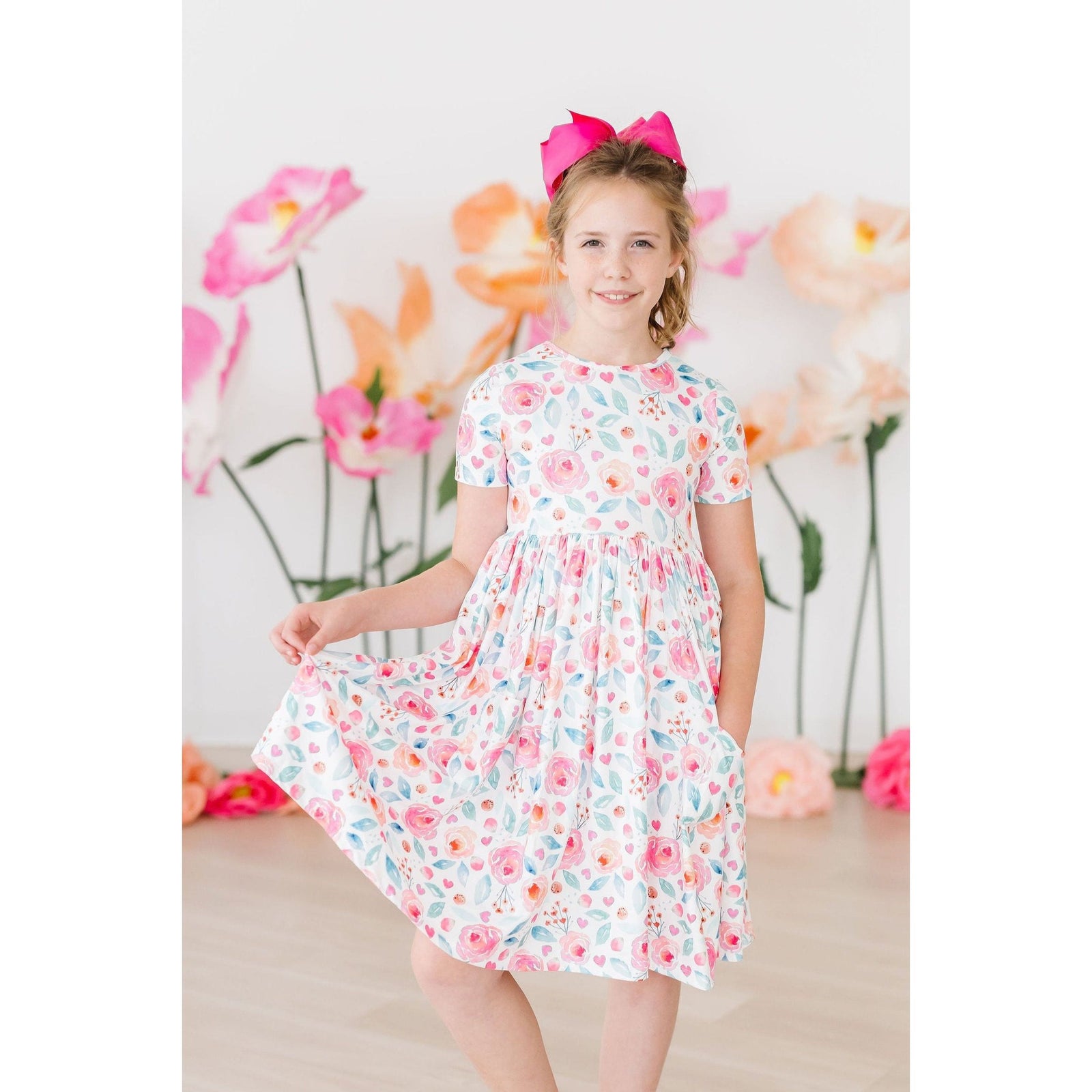 Rosettes S/S Pocket Twirl Dress