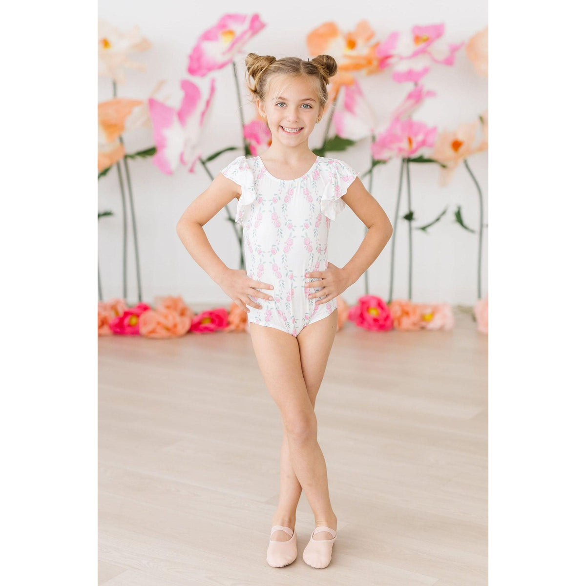 Rosie Posie S/S Flutter Sleeve Leotard