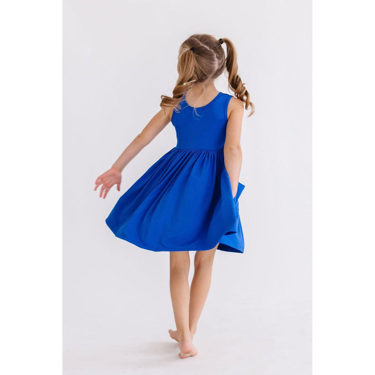Royal Blue Tank Pocket Twirl Dress