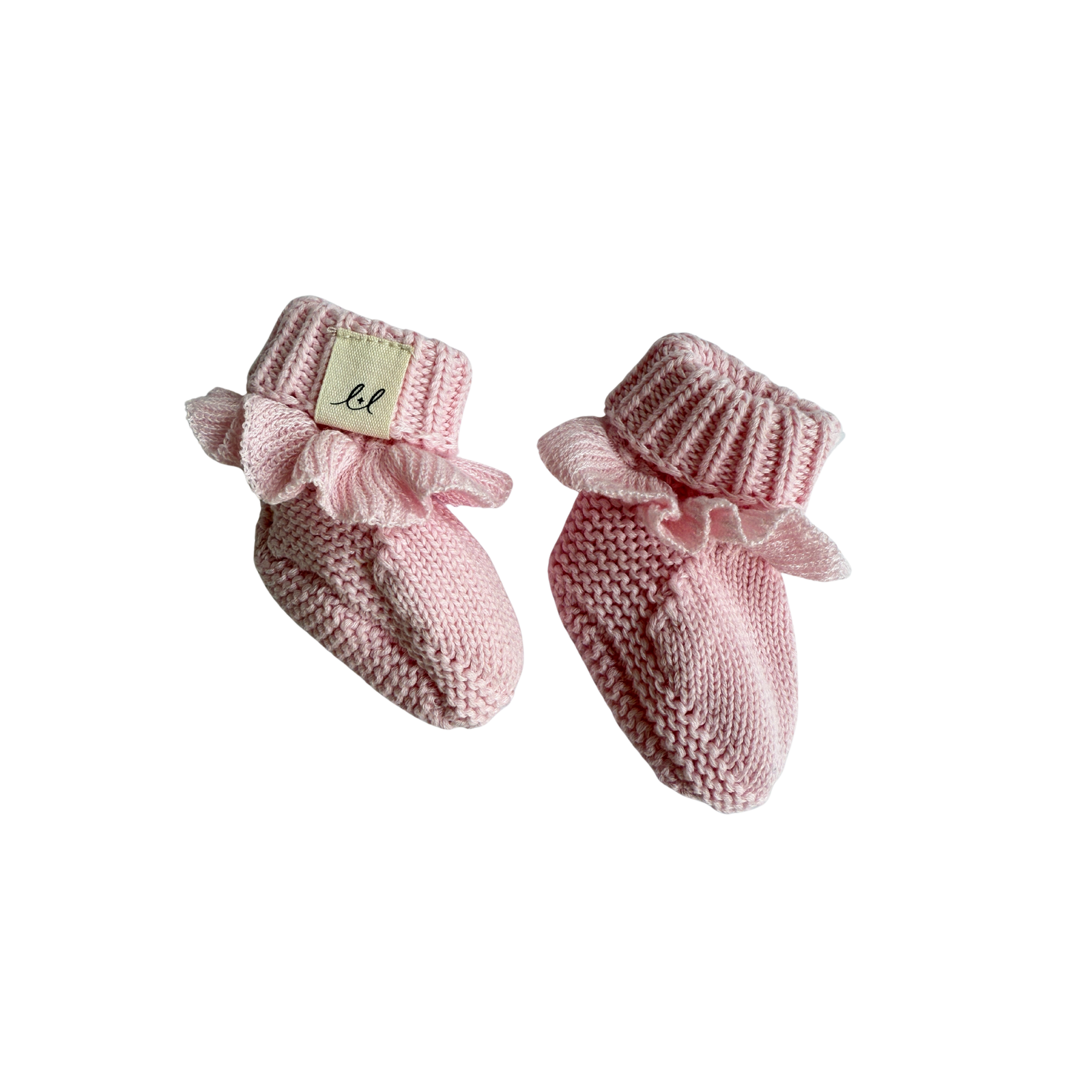 Classic Ruffle Booties - Powder Pink